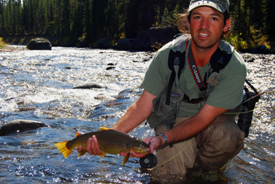 Ian with Lewis River brown trout