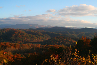 View from the Foothills Parkway on a beautiful fall afternoon