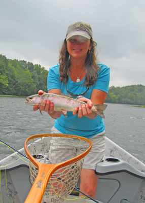 Charity with a rainbow trout