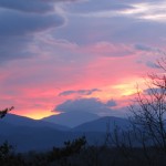 Red sky foreshadows rain on the way