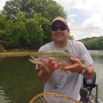 Jeff McSwain with a 19" rainbow trout