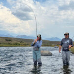 Ian and Charity Rutter fly fish the Madison River in Montana